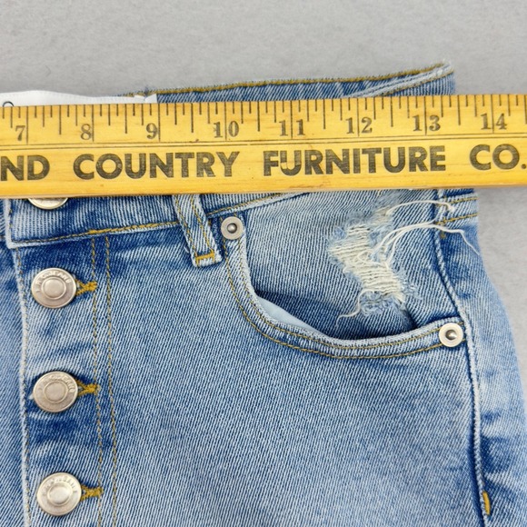 IRO Paris Gaety-19S Slim High Rise Button Fly Light Wash Denim Jeans Size 27 NWT